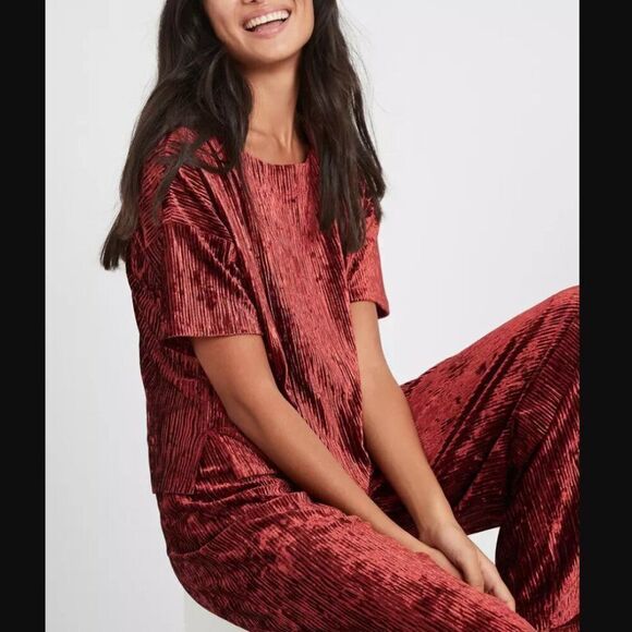 Banana Republic Crinkle Velvet Top | Size XS *top only* - Picture 2 of 11